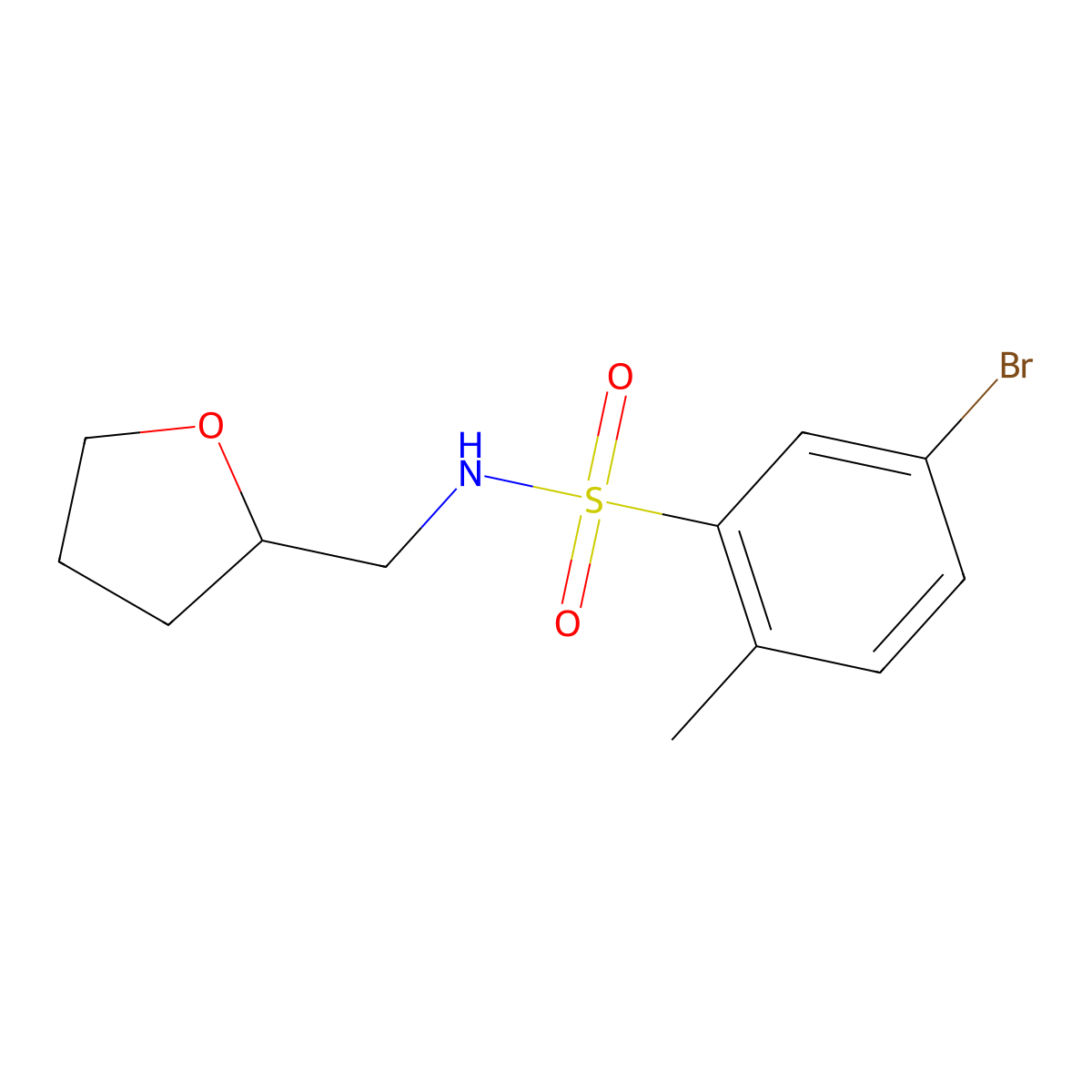 [(5-Bromo-2-methylphenyl)sulfonyl](oxolan-2-ylmethyl)amine molecular structure, CAS 1184645-44-0