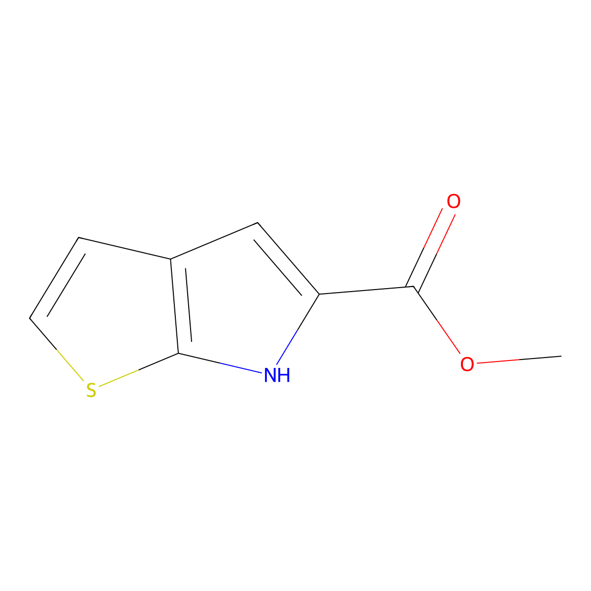 methyl 6H-thieno(2,3-b)pyrrole-5-carboxylate molecular structure, CAS 118465-49-9