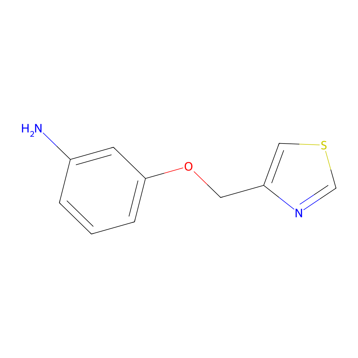 3-(1,3-Thiazol-4-ylmethoxy)aniline molecular structure, CAS 1184653-06-2