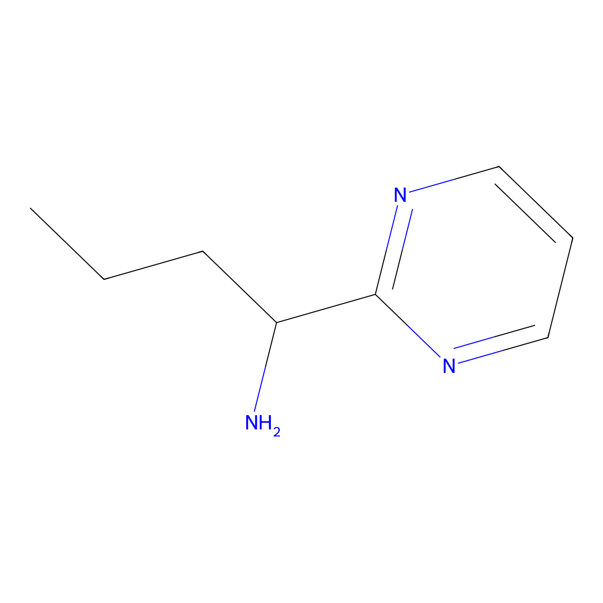 1-(Pyrimidin-2-YL)butan-1-amine molecular structure, CAS 1184673-03-7
