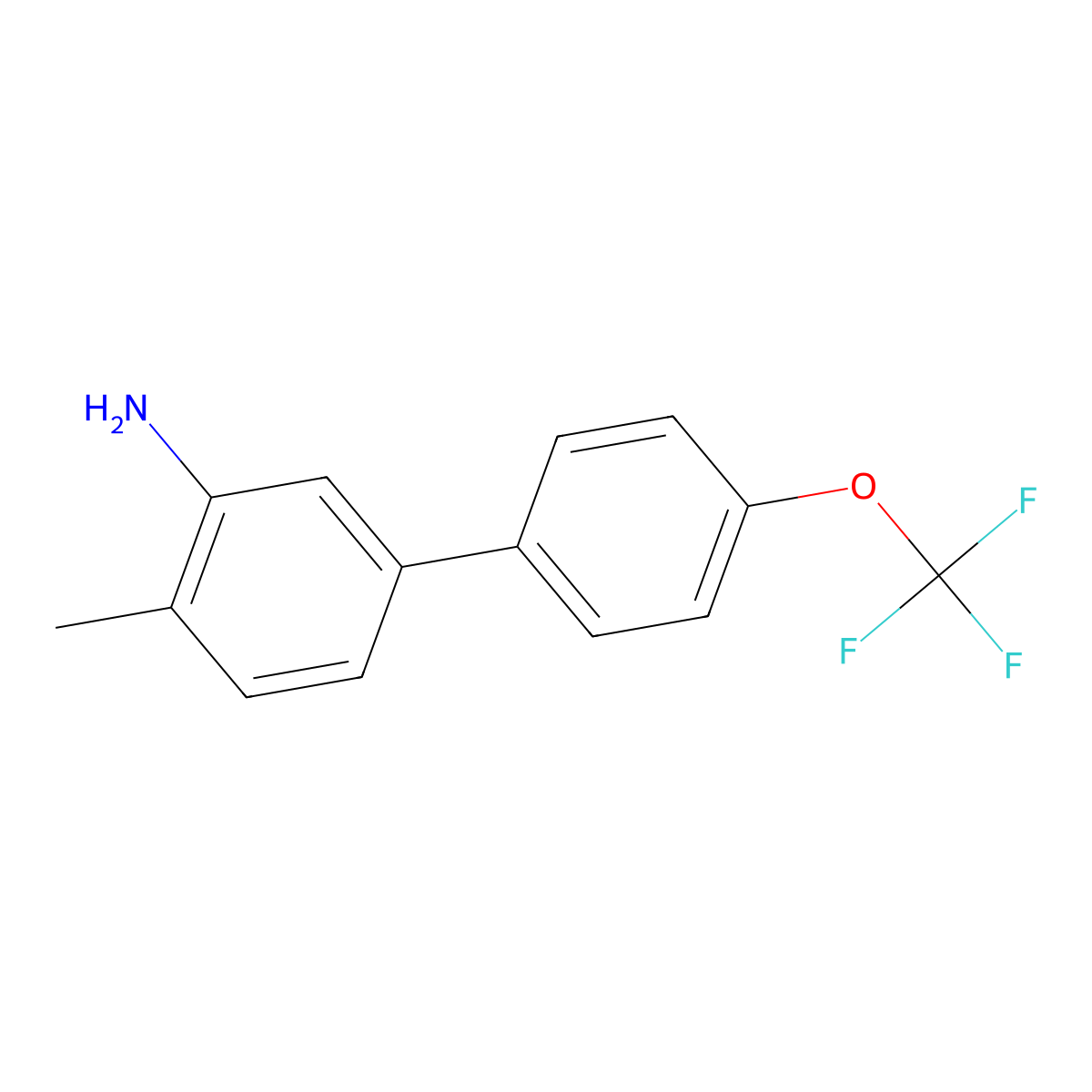 4-Methyl-4'-(trifluoromethoxy)-[1,1'-biphenyl]-3-amine molecular structure, CAS 1184677-53-9