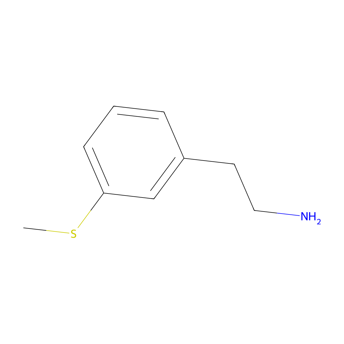 2-(3-(Methylthio)phenyl)ethanamine molecular structure, CAS 118468-20-5