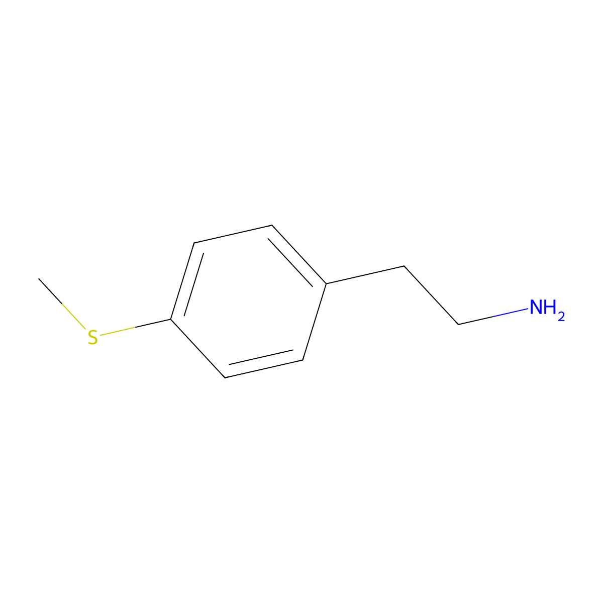 2-[4-(Methylsulfanyl)phenyl]ethan-1-amine molecular structure, CAS 118468-21-6
