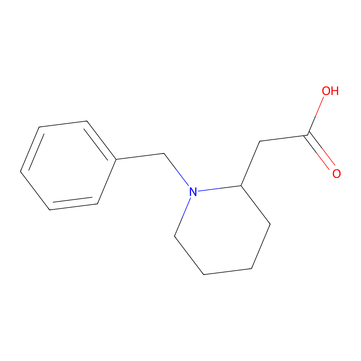 1-Benzyl-2-piperidineacetic Acid molecular structure, CAS 1184689-45-9