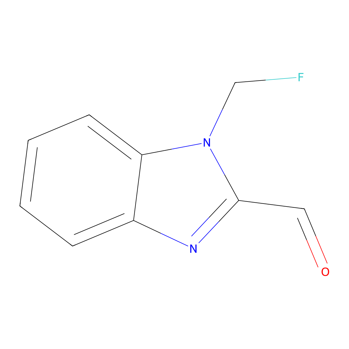 1-(Fluoromethyl)-1H-benzo[d]imidazole-2-carbaldehyde molecular structure, CAS 118469-08-2