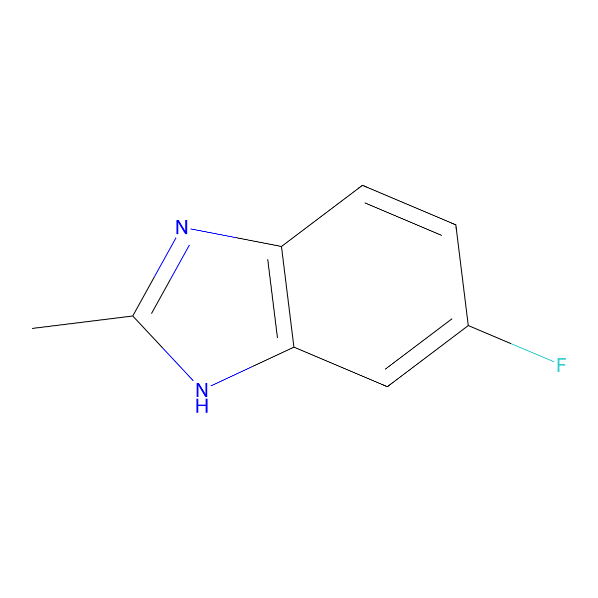 5-fluoro-2-methyl-1H-1,3-benzodiazole molecular structure, CAS 118469-15-1