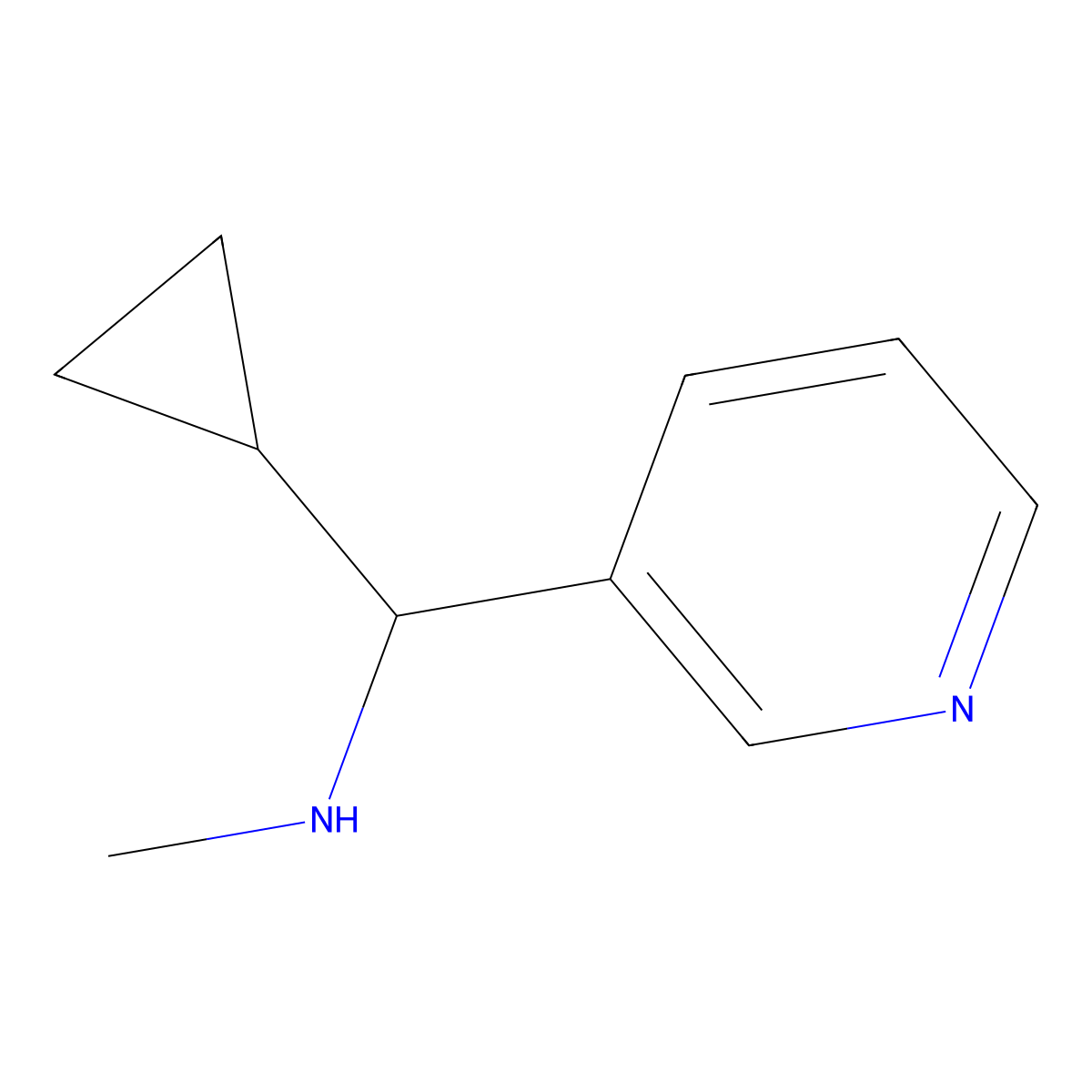 [Cyclopropyl(pyridin-3-yl)methyl](methyl)amine molecular structure, CAS 1184690-63-8