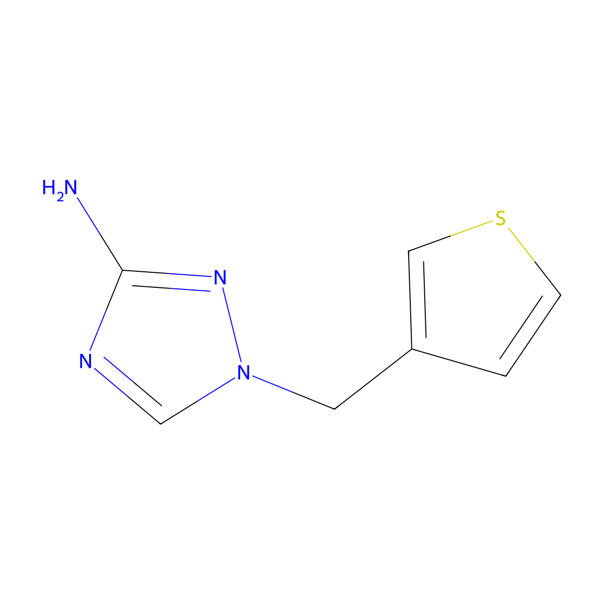 1-(Thiophen-3-ylmethyl)-1H-1,2,4-triazol-3-amine molecular structure, CAS 1184690-77-4
