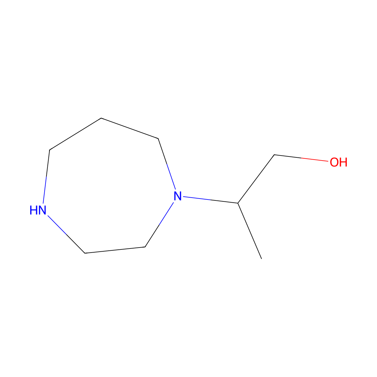 2-(1,4-Diazepan-1-yl)propan-1-ol molecular structure, CAS 1184691-34-6