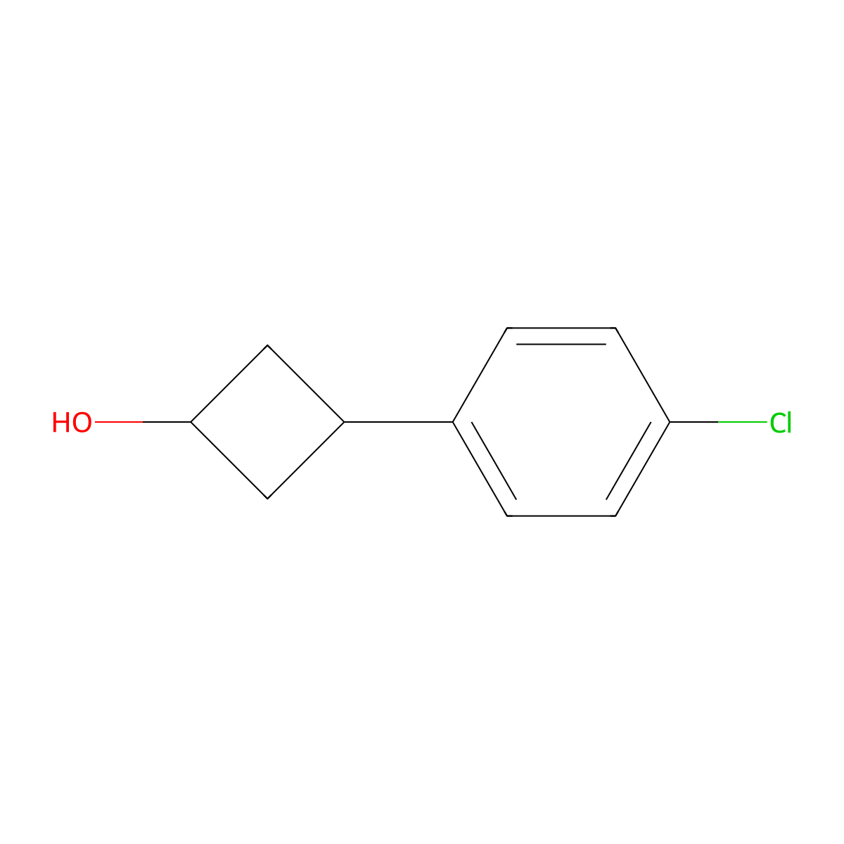 3-(4-Chlorophenyl)cyclobutan-1-ol molecular structure, CAS 1184692-46-3