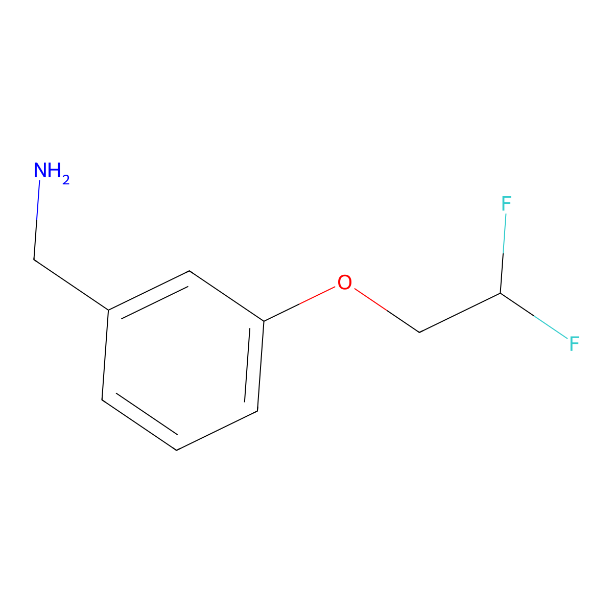 [3-(2,2-Difluoroethoxy)phenyl]methanamine molecular structure, CAS 1184693-36-4