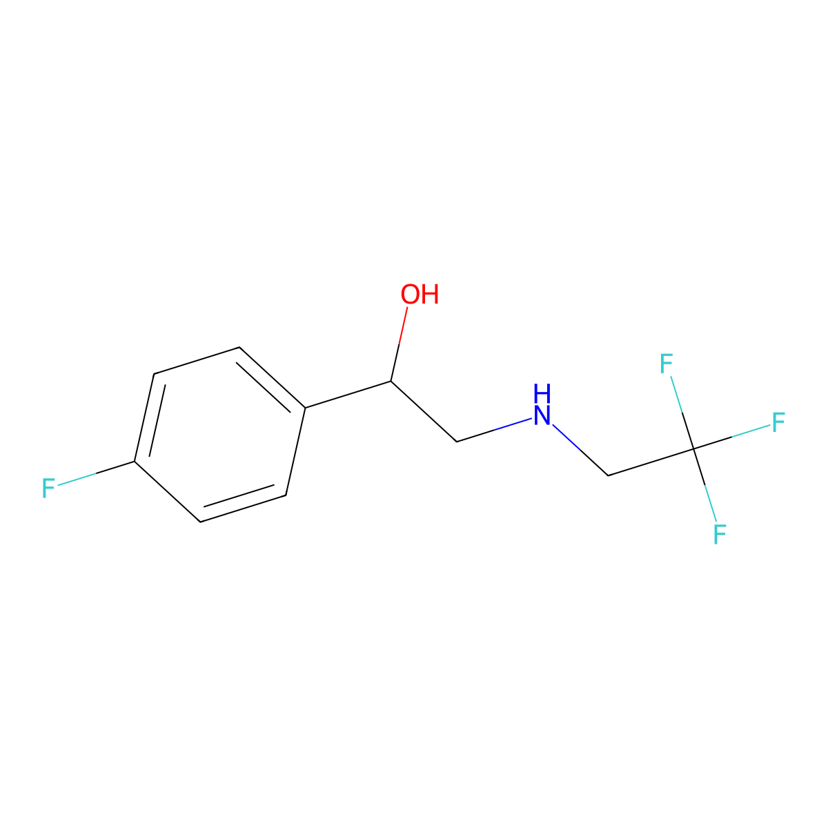 1-(4-Fluorophenyl)-2-[(2,2,2-trifluoroethyl)amino]ethan-1-ol molecular structure, CAS 1184703-03-4