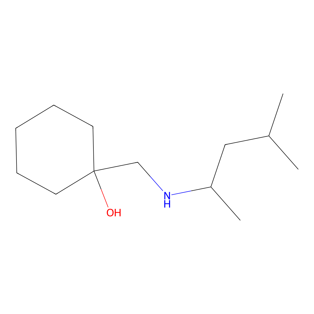 1-{[(4-Methylpentan-2-yl)amino]methyl}cyclohexan-1-ol molecular structure, CAS 1184705-96-1
