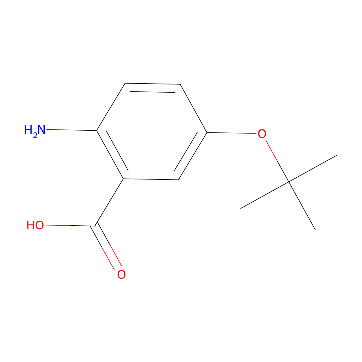 2-Amino-5-(tert-butoxy)benzoic acid molecular structure, CAS 1184732-60-2