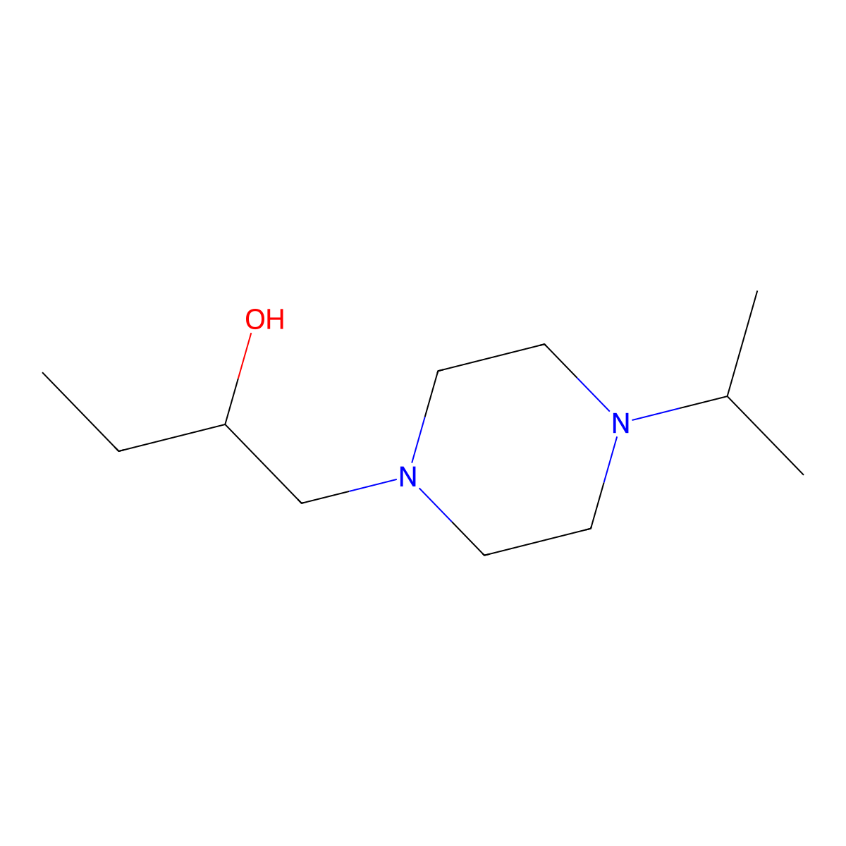 1-(4-Isopropylpiperazin-1-yl)butan-2-ol molecular structure, CAS 1184734-69-7