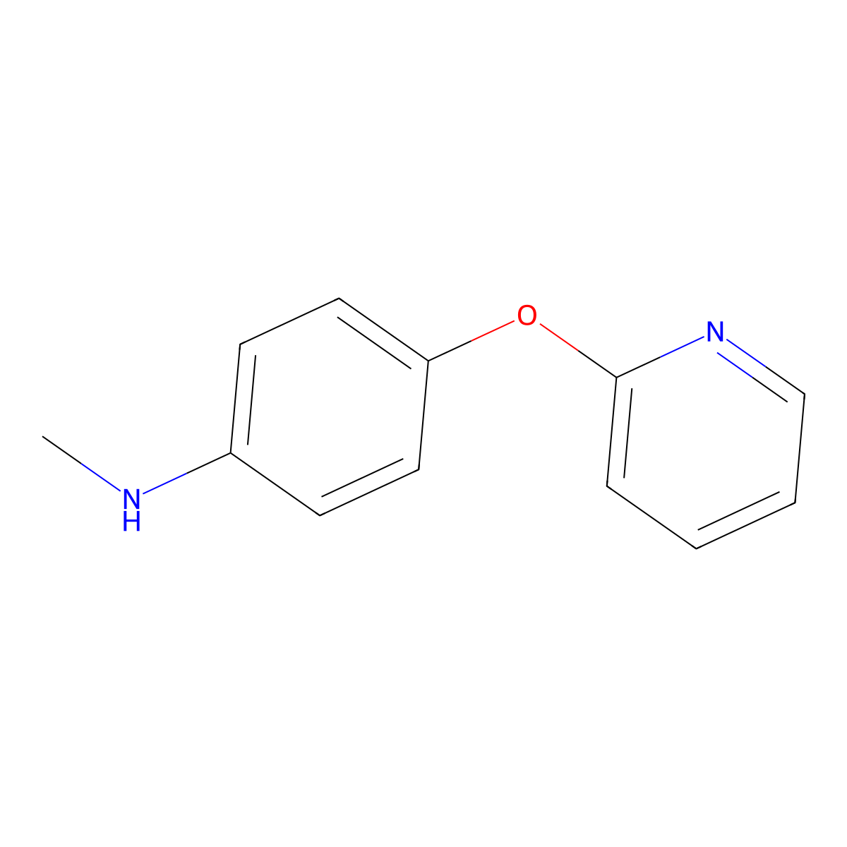 N-methyl-4-(pyridin-2-yloxy)aniline molecular structure, CAS 1184735-72-5
