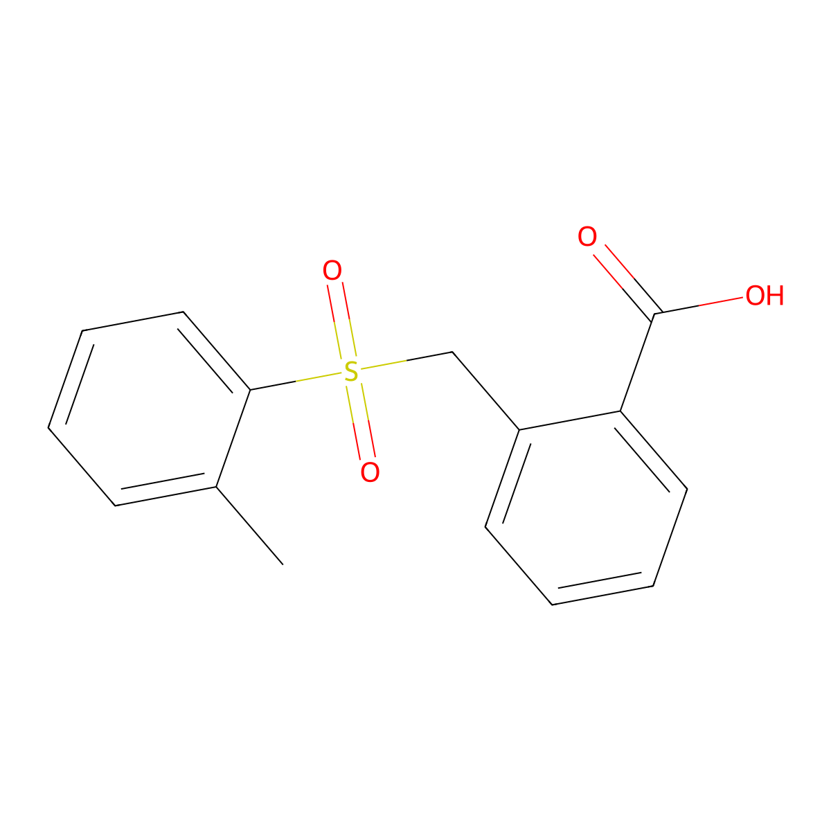 2-[(2-Methylbenzenesulfonyl)methyl]benzoic acid molecular structure, CAS 1184738-48-4