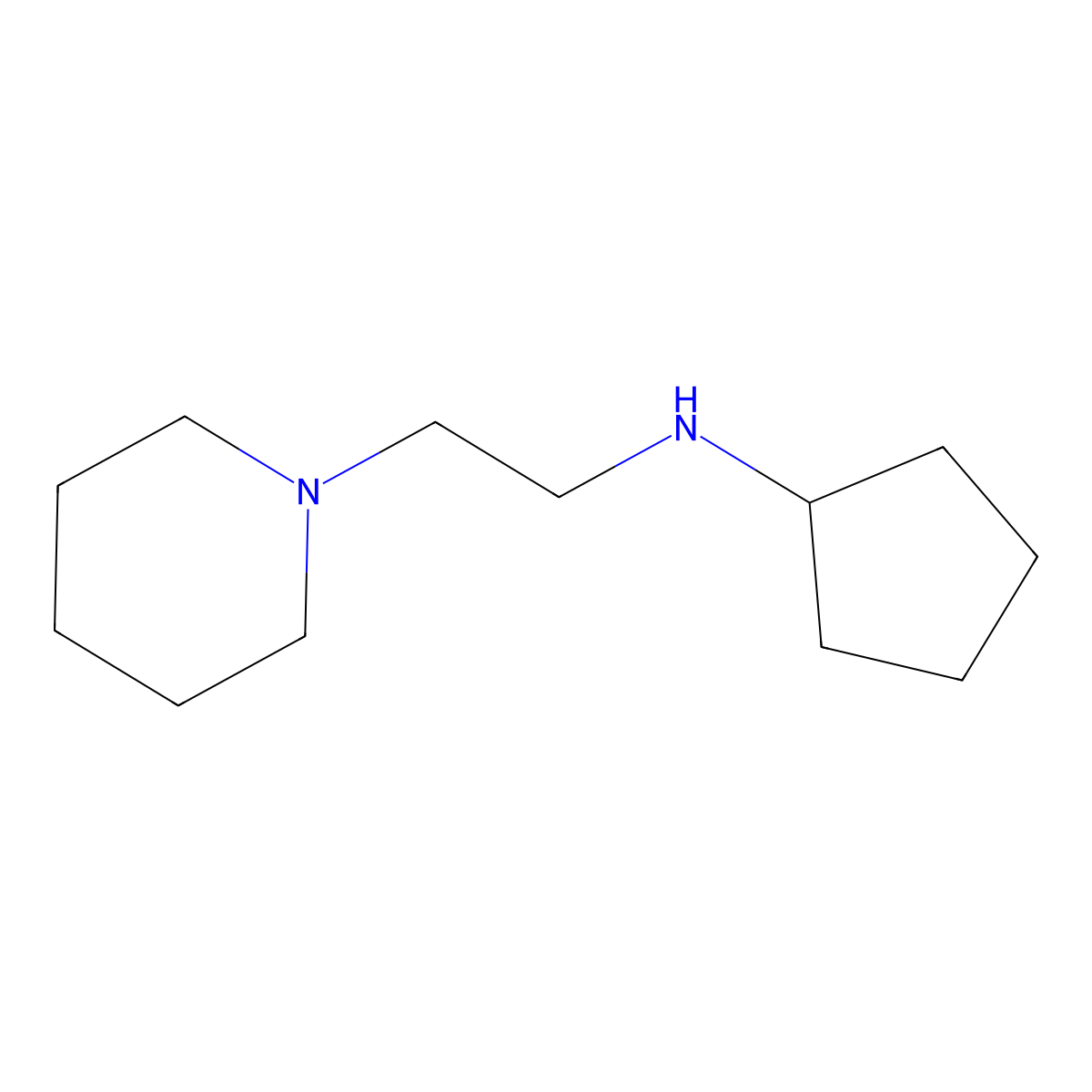 N-[2-(Piperidin-1-yl)ethyl]cyclopentanamine molecular structure, CAS 1184741-03-4