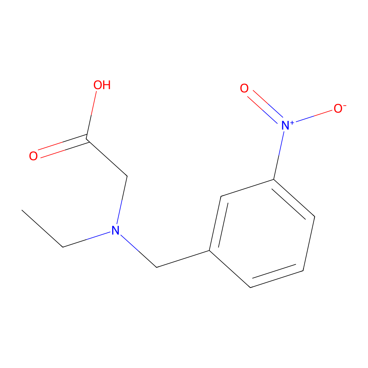 [Ethyl-(3-nitro-benzyl)-amino]-acetic acid molecular structure, CAS 1184744-57-7