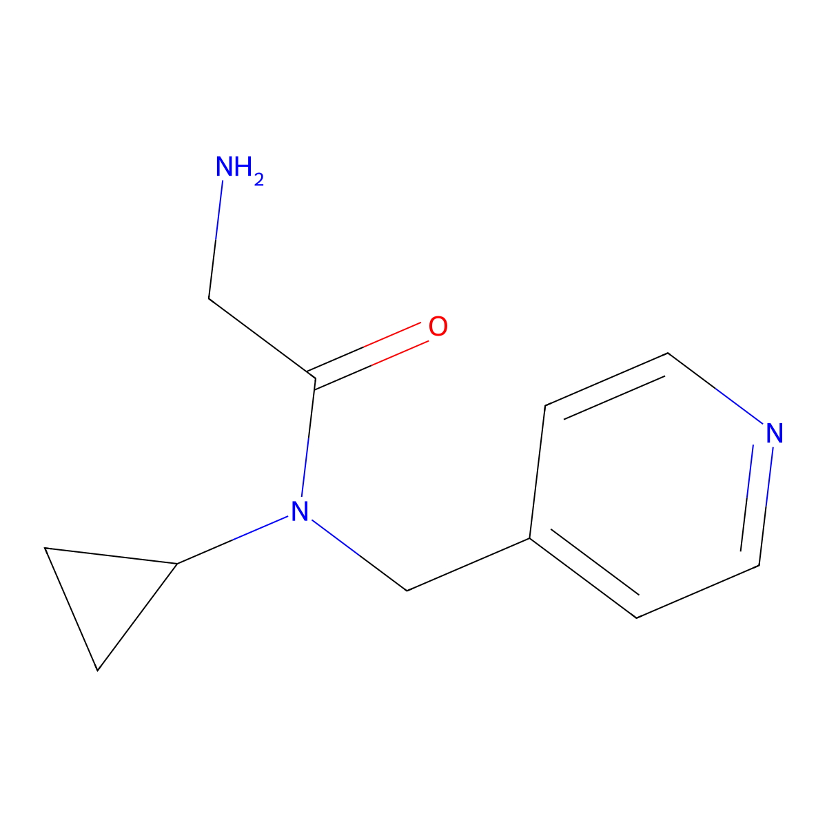 2-Amino-N-cyclopropyl-N-pyridin-4-ylmethyl-acetamide molecular structure, CAS 1184746-03-9