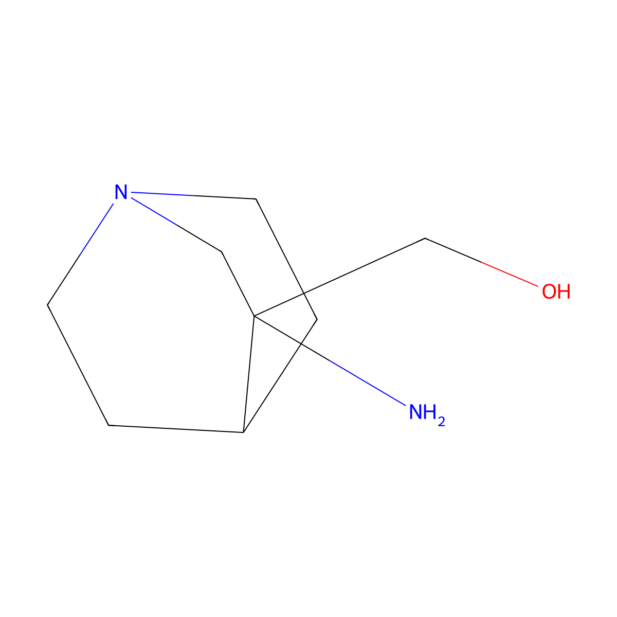 {3-Amino-1-azabicyclo[2.2.2]octan-3-yl}methanol molecular structure, CAS 1184754-33-3
