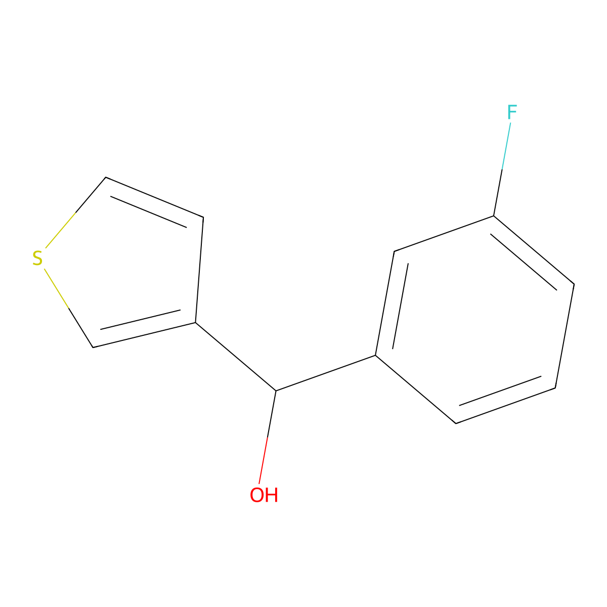 3-Fluorophenyl-(3-thienyl)methanol molecular structure, CAS 1184754-50-4