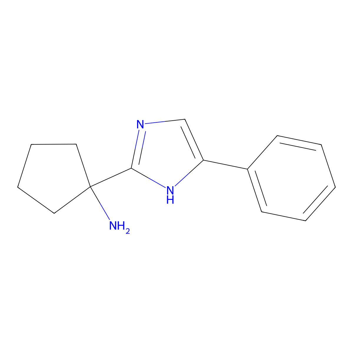 1-(4-Phenyl-1H-imidazol-2-yl)cyclopentan-1-amine molecular structure, CAS 1184760-31-3