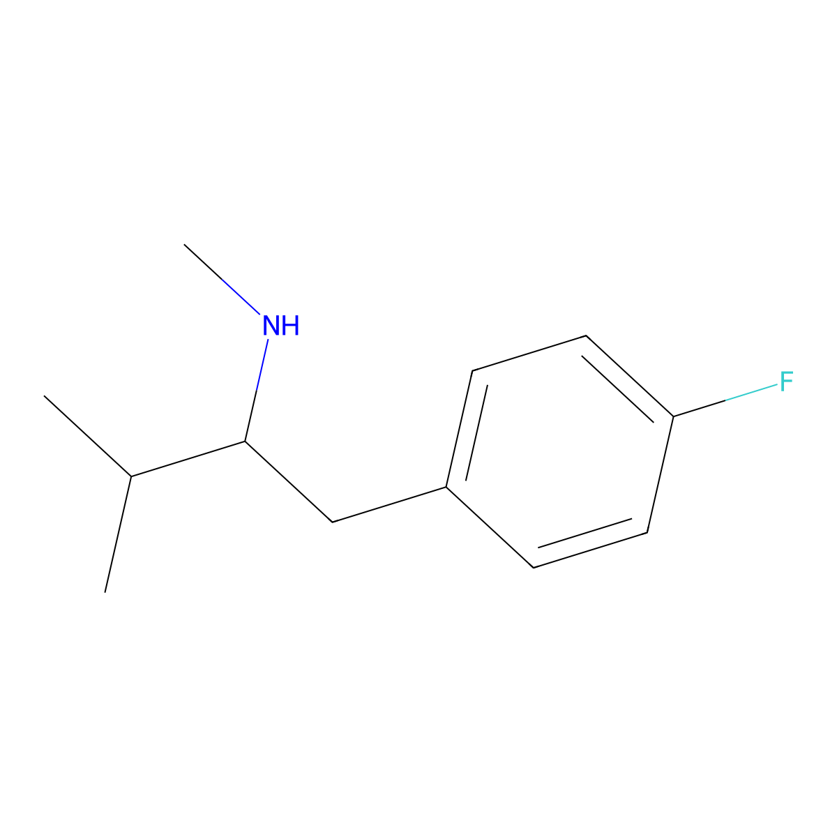 (1-(4-Fluorophenyl)-3-methylbutan-2-yl)(methyl)amine molecular structure, CAS 1184761-22-5