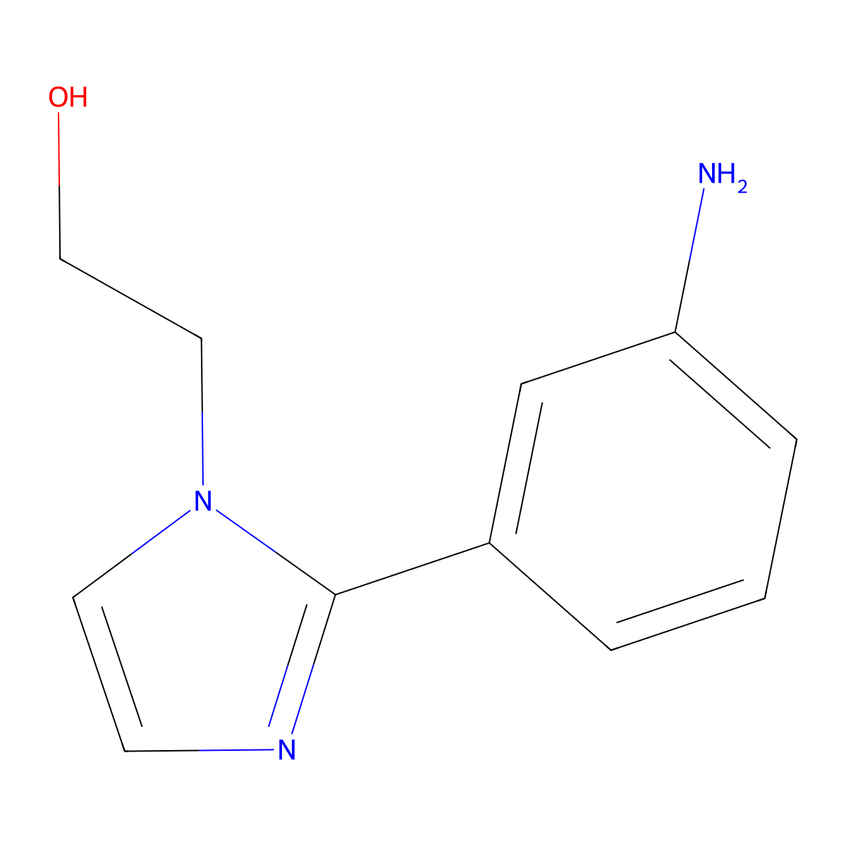 2-(2-(3-Aminophenyl)-1h-imidazol-1-yl)ethan-1-ol molecular structure, CAS 1184763-92-5