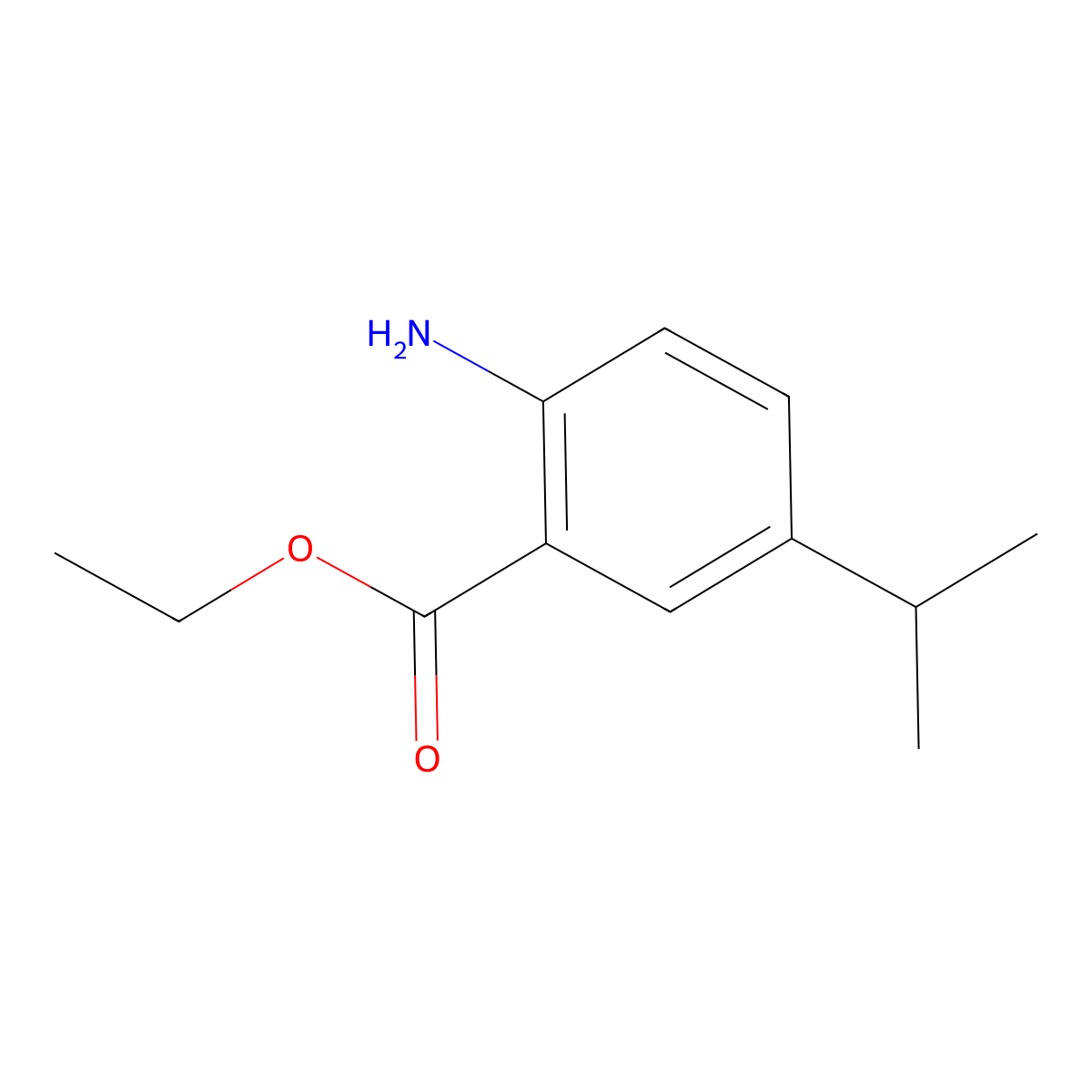 Ethyl 2-amino-5-isopropylbenzoate molecular structure, CAS 1184764-35-9