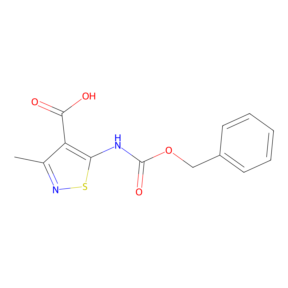 5-(((Benzyloxy)carbonyl)amino)-3-methylisothiazole-4-carboxylic acid molecular structure, CAS 1184766-78-6
