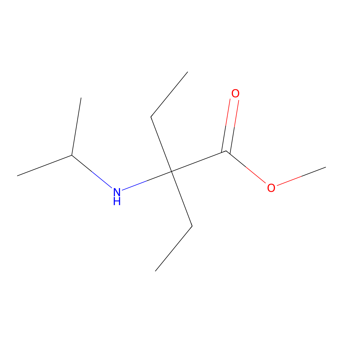Methyl 2-ethyl-2-(isopropylamino)butanoate molecular structure, CAS 1184770-84-0