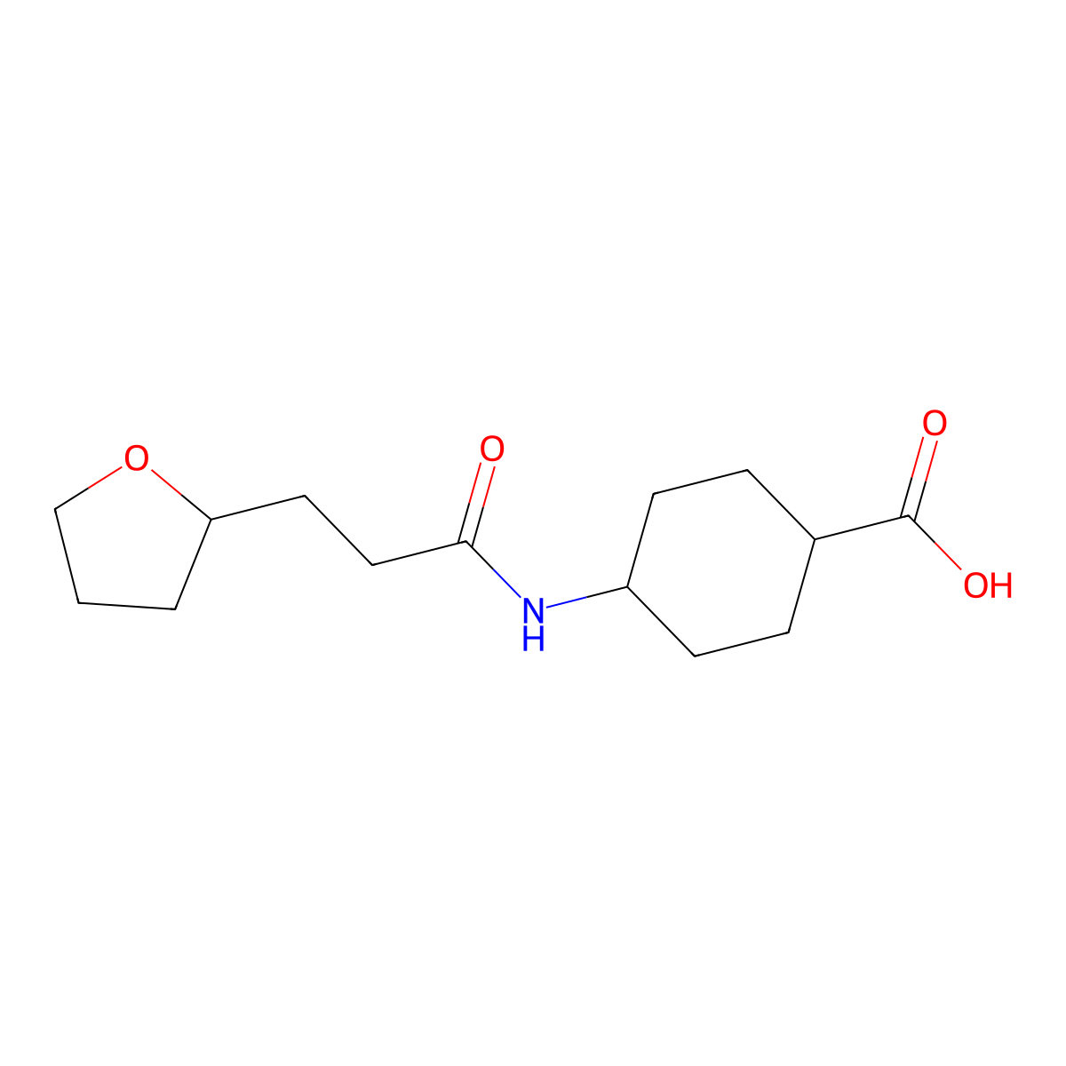4-[3-(Oxolan-2-yl)propanamido]cyclohexane-1-carboxylic acid molecular structure, CAS 1184771-07-0