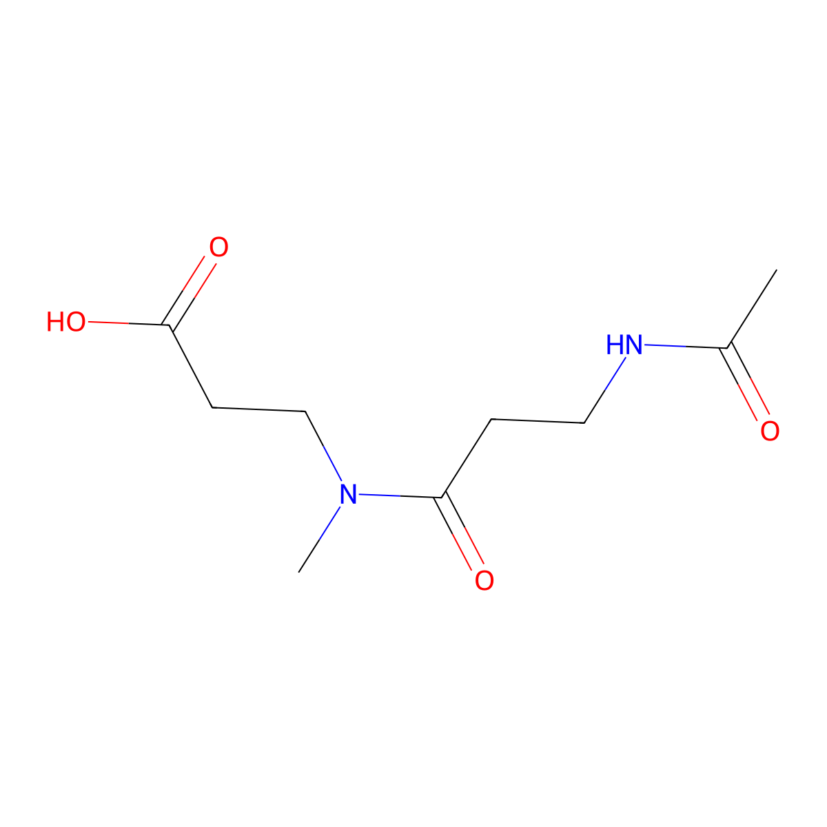 3-(3-acetamido-N-methylpropanamido)propanoic acid molecular structure, CAS 1184776-67-7