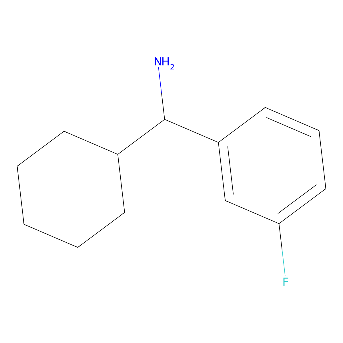 Cyclohexyl(3-fluorophenyl)methanamine molecular structure, CAS 1184777-90-9