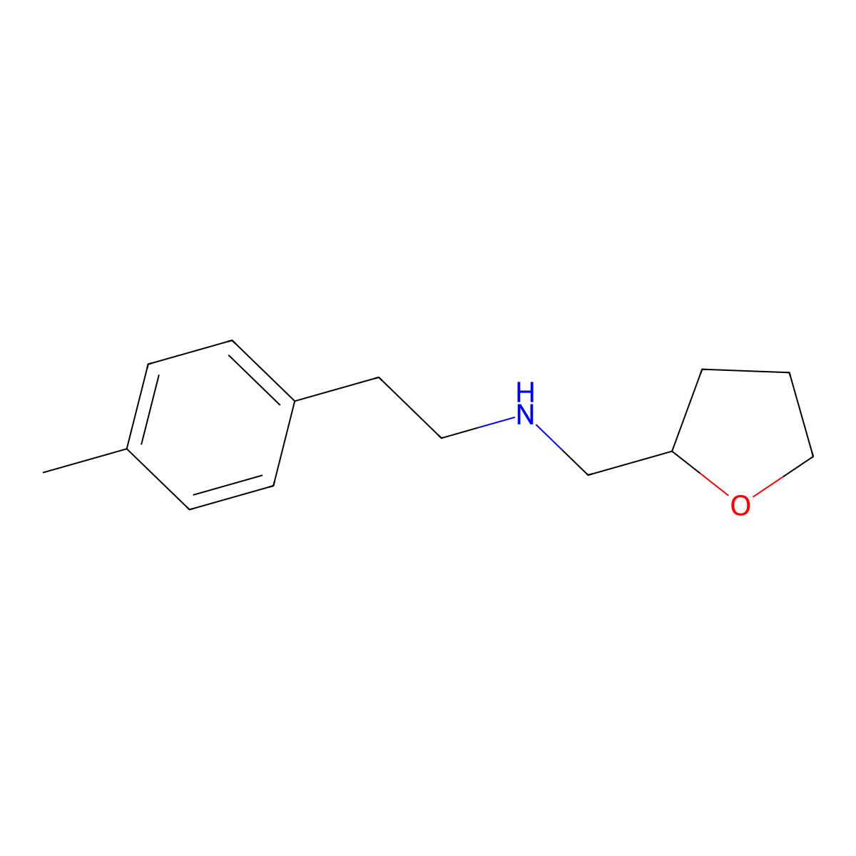[2-(4-Methylphenyl)ethyl][(oxolan-2-yl)methyl]amine molecular structure, CAS 1184783-43-4