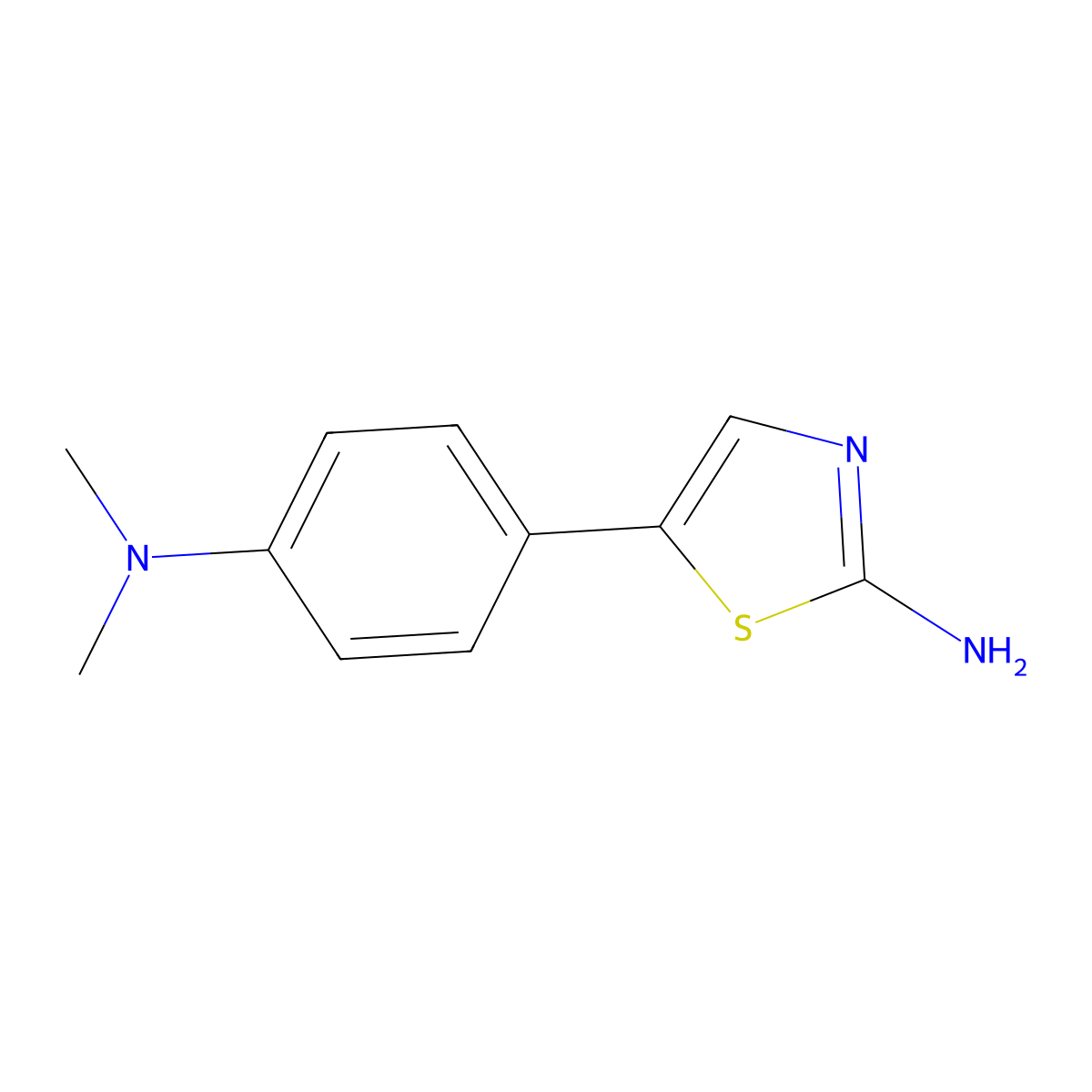 5-(4-(Dimethylamino)phenyl)thiazol-2-amine molecular structure, CAS 1184784-64-2