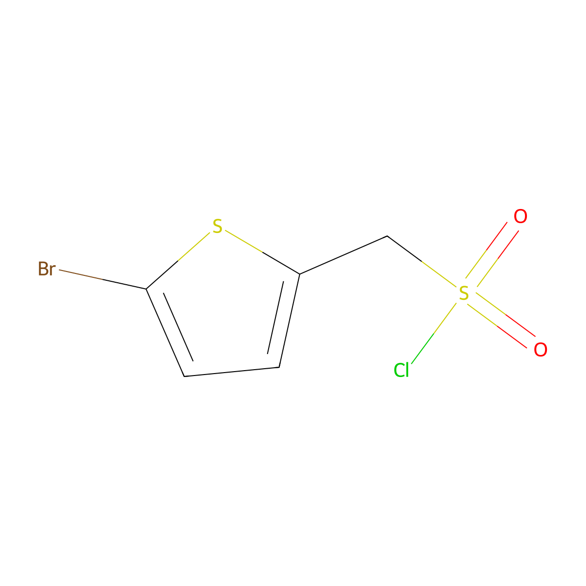 (5-Bromothiophen-2-yl)methanesulfonyl chloride molecular structure, CAS 1184785-09-8