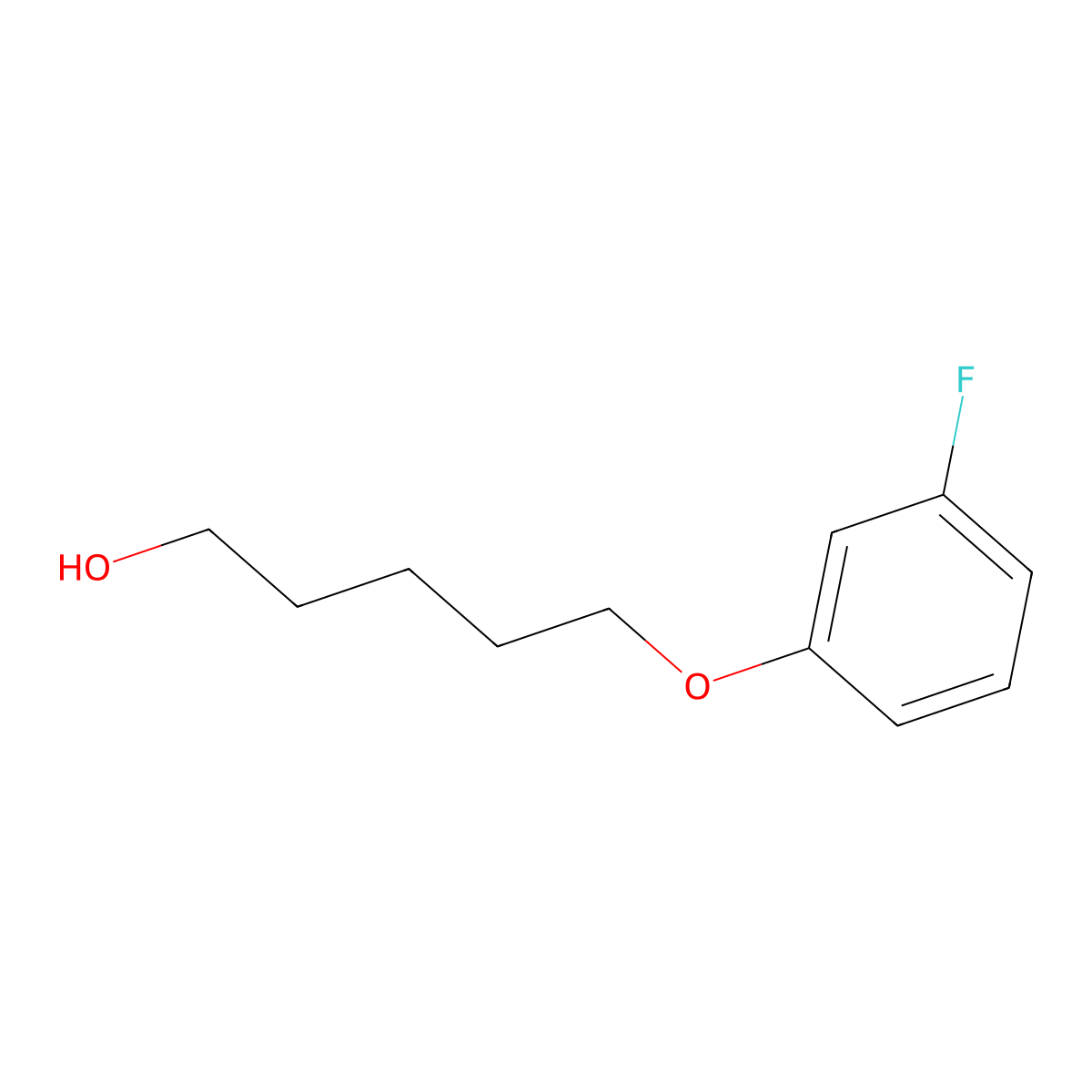 5-(3-Fluorophenoxy)pentan-1-ol molecular structure, CAS 1184787-17-4