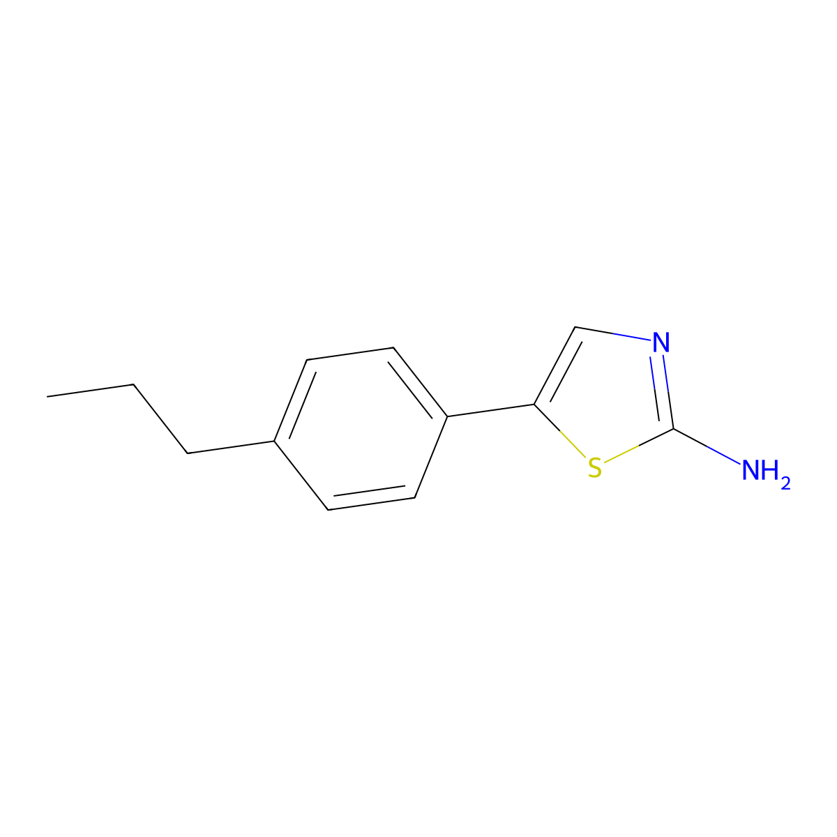 5-(4-Propylphenyl)thiazol-2-amine molecular structure, CAS 1184799-08-3