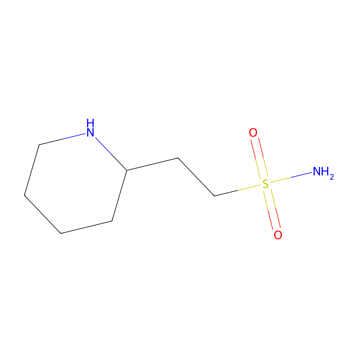 Piperidine-2-ethylsulfonic acid amide molecular structure, CAS 1184801-24-8