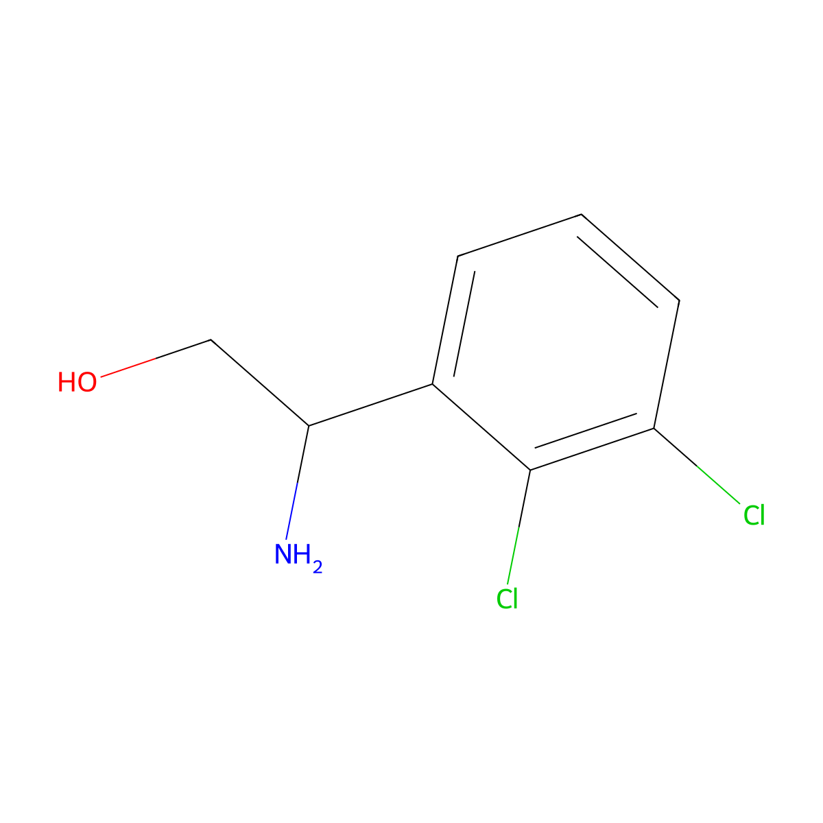 2-Amino-2-(2,3-dichlorophenyl)ethanol molecular structure, CAS 1184805-38-6