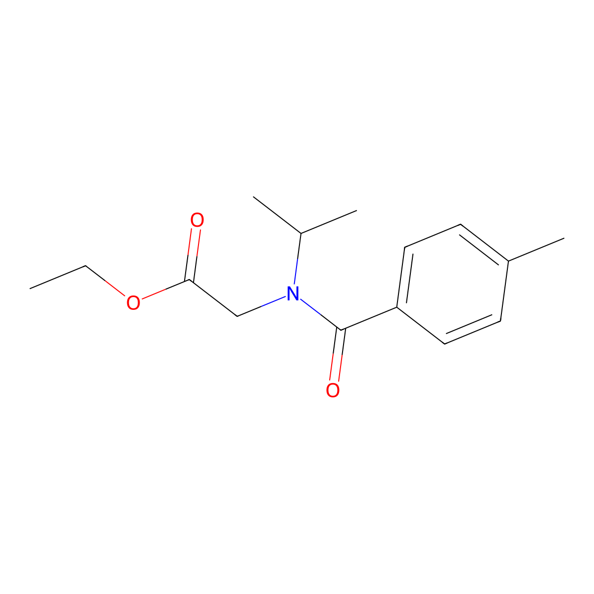 Ethyl 2-(N-isopropyl-4-methylbenzamido)acetate molecular structure, CAS 1184809-91-3