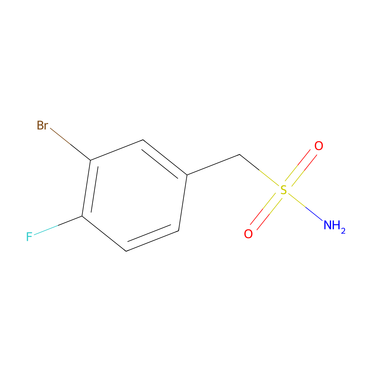 (3-Bromo-4-fluorophenyl)methanesulfonamide molecular structure, CAS 1184814-60-5