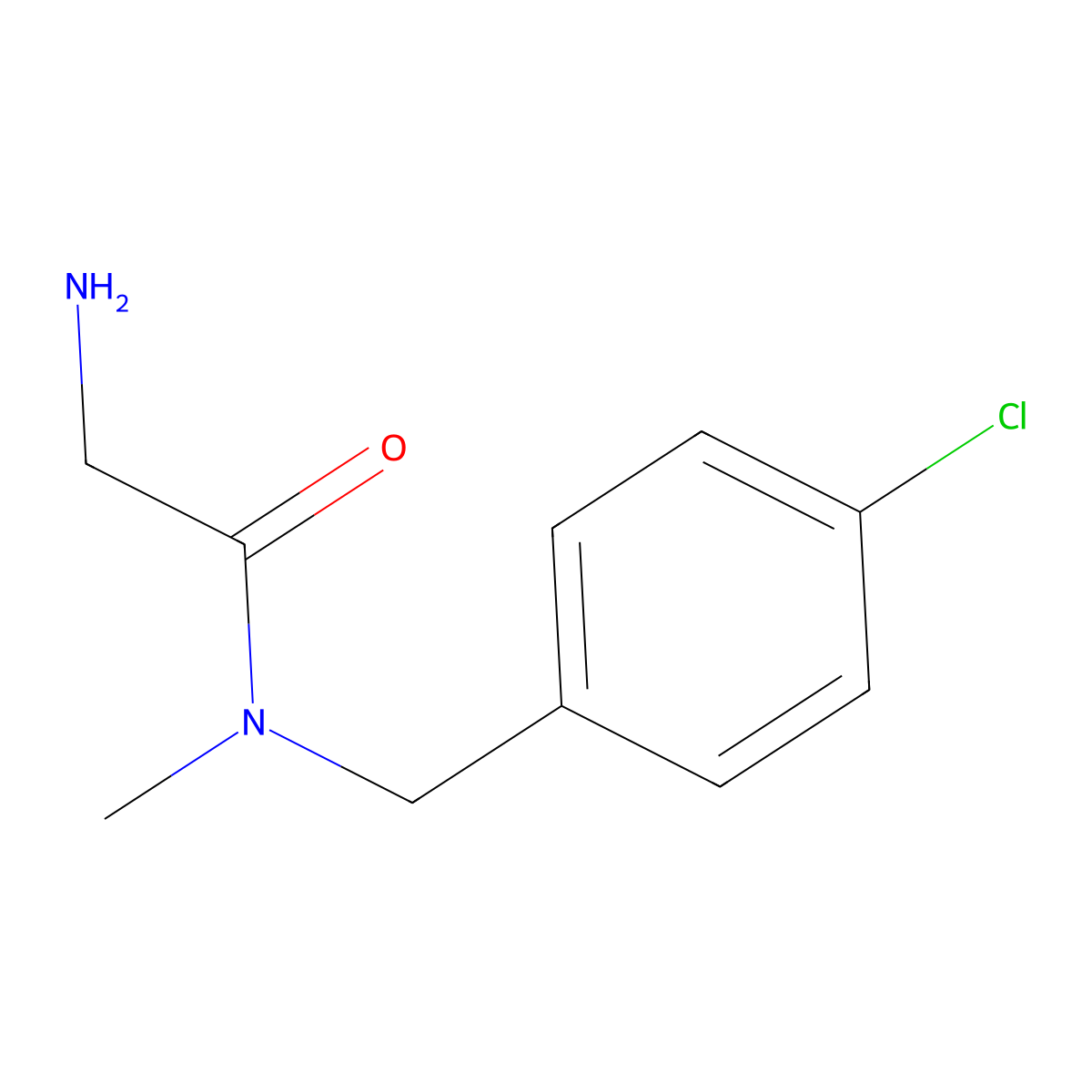2-Amino-N-(4-chloro-benzyl)-N-methyl-acetamide molecular structure, CAS 1184815-75-5