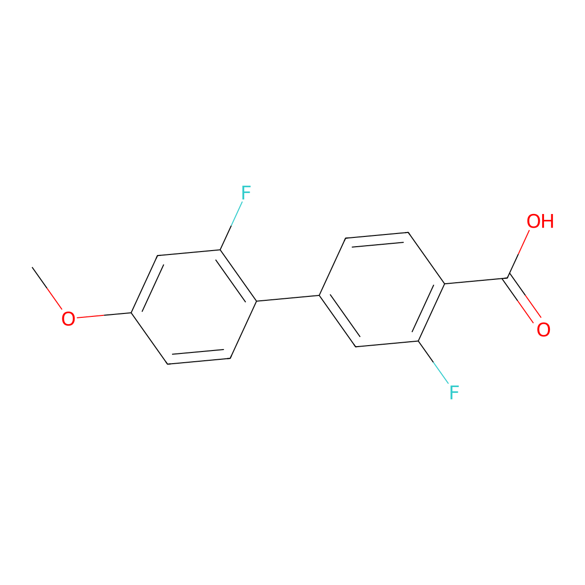 2',3-Difluoro-4'-methoxy-[1,1'-biphenyl]-4-carboxylic acid molecular structure, CAS 1184815-91-5