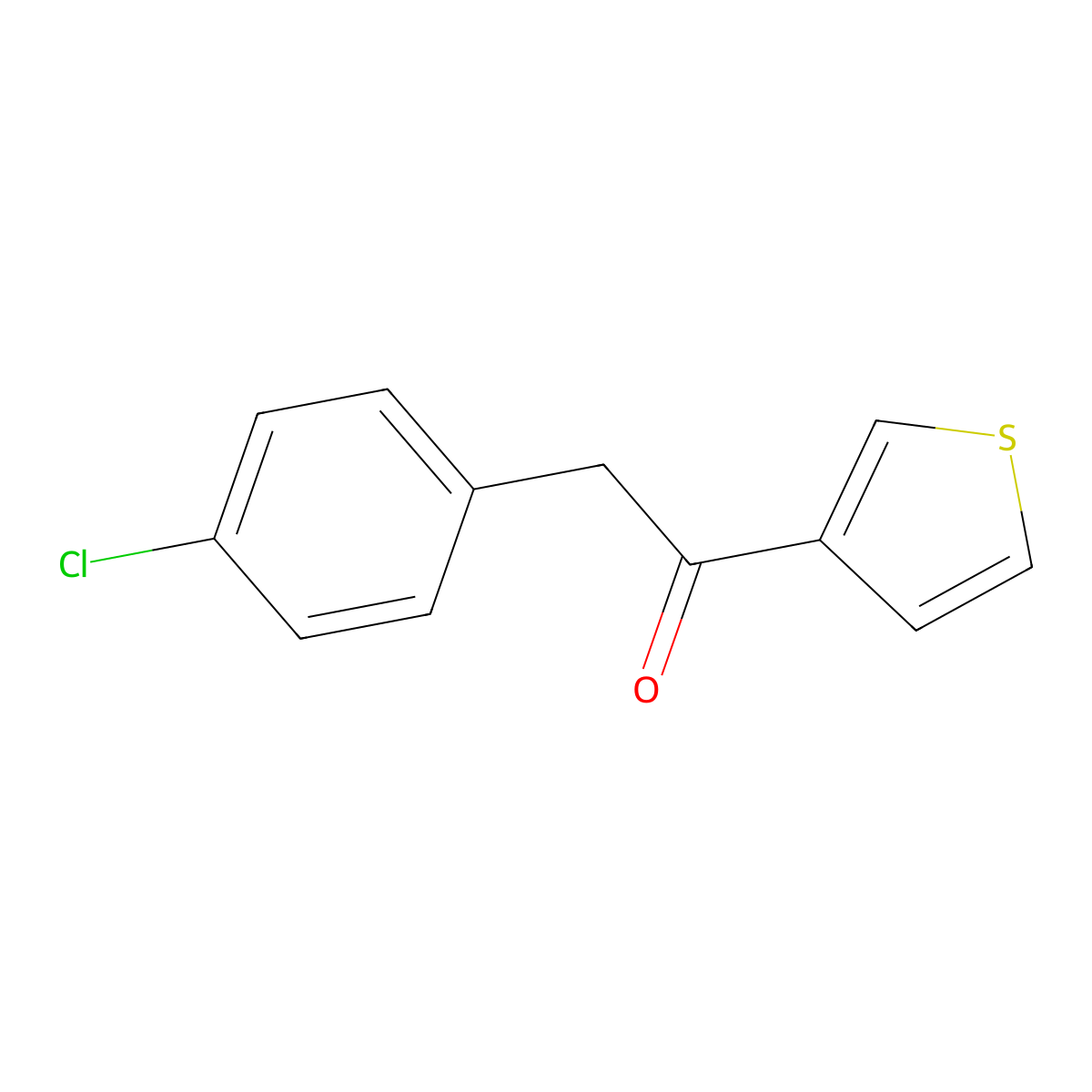 2-(4-Chlorophenyl)-1-(thiophen-3-yl)ethanone molecular structure, CAS 1184818-33-4