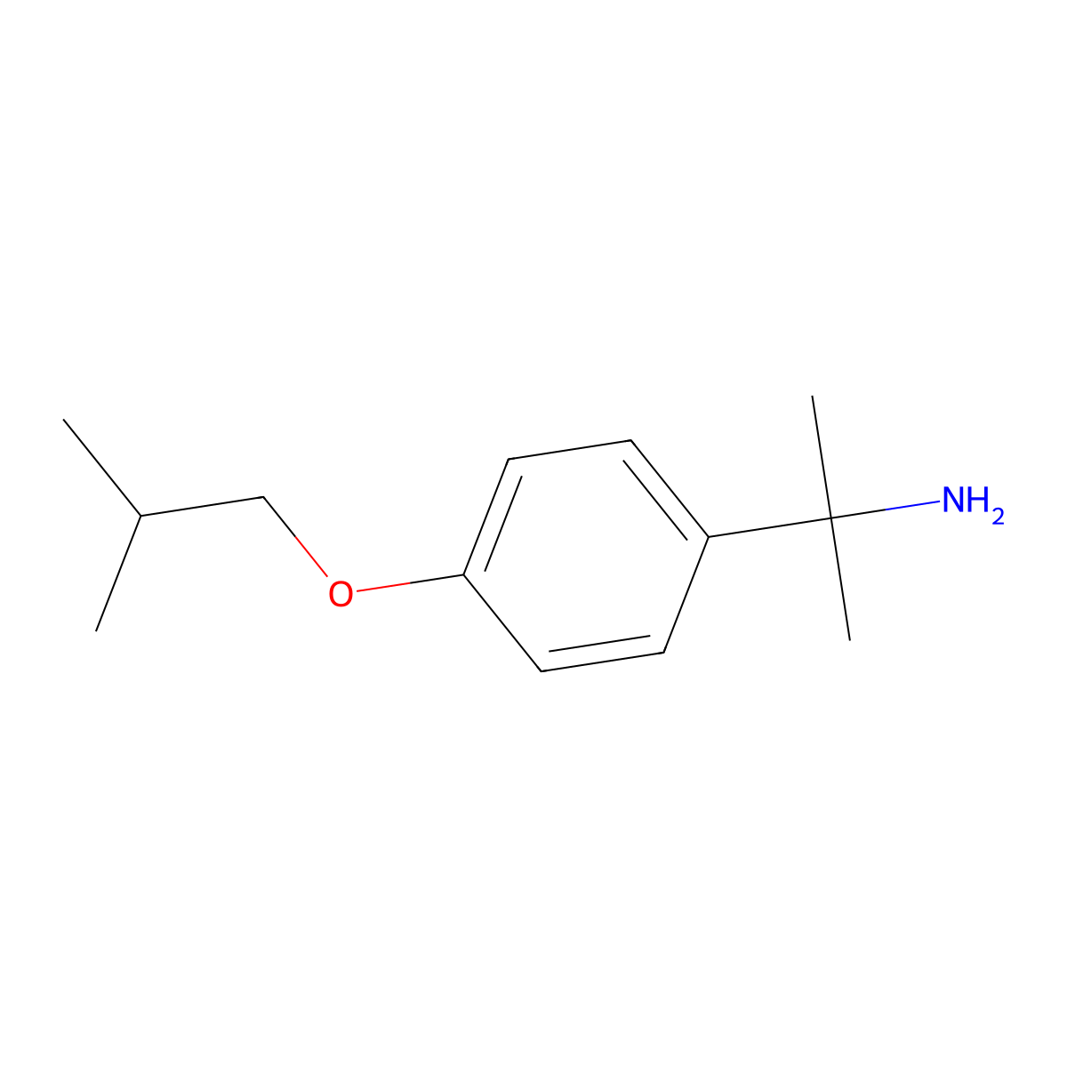 2-[4-(2-Methylpropoxy)phenyl]propan-2-amine molecular structure, CAS 1184820-59-4