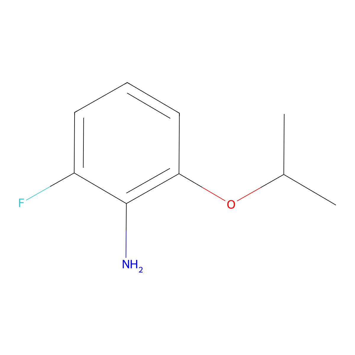 2-Fluoro-6-isopropoxyaniline molecular structure, CAS 1184820-85-6