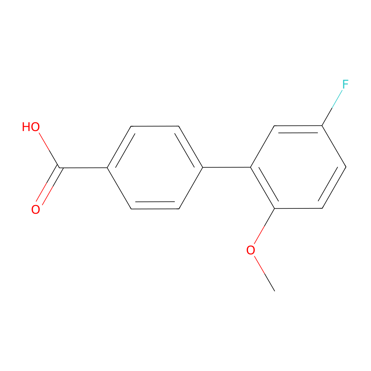 4-(5-Fluoro-2-methoxyphenyl)benzoic acid molecular structure, CAS 1184821-08-6